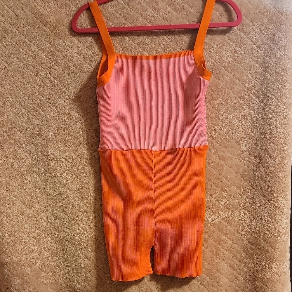 Zara Pink and Orange Women's Shorts